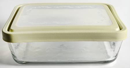 Fantasia 8" Rectangular Storage Container & Plastic Lid