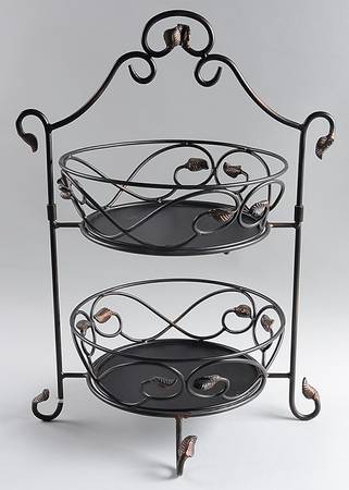 Fantasia 2 Tier Metal Buffet Server & 2 Metal Baskets