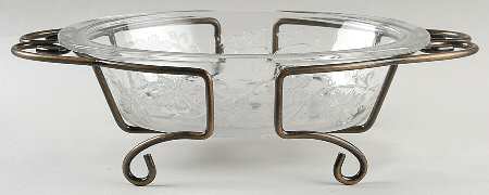Fantasia 11" Oval Baker & Metal Stand