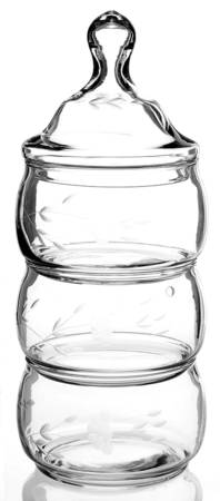 Heritage Stackset (4 Piece) Candy Dish with Lid by Princess House