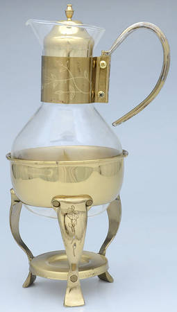 Heritage Brass Accents Carafe with Stand by Princess House