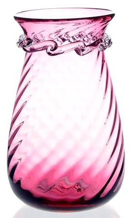 Cranberry 7" Flower Vase