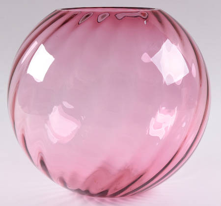 Cranberry 9" Ball Vase