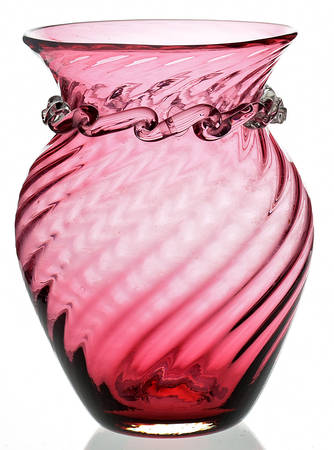 Cranberry 6" Flower Vase