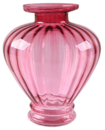 Cranberry 10" Flower Vase