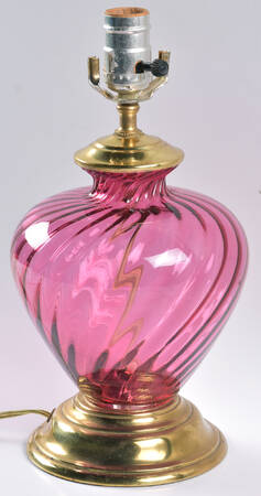 Cranberry 18" Electric Lamp Base