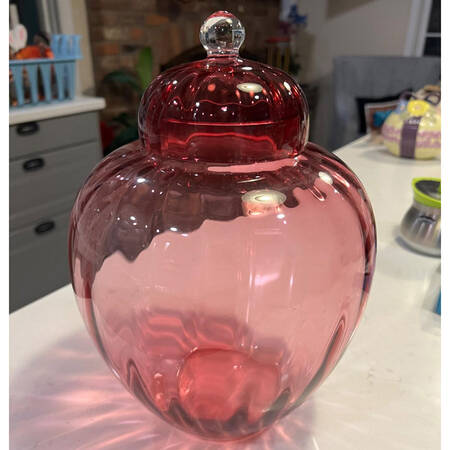 Cranberry Large Ginger Jar & Lid