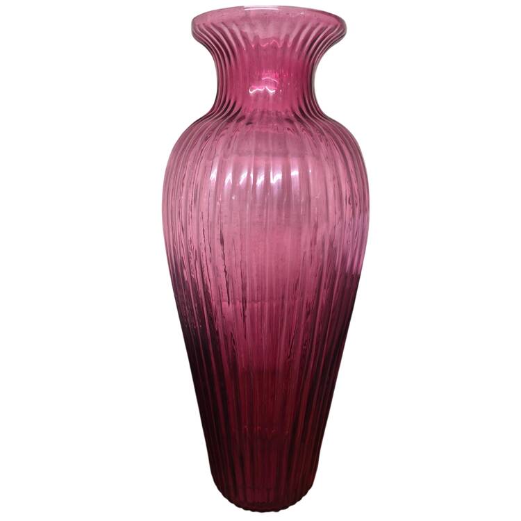 Cranberry 16" Flower Vase