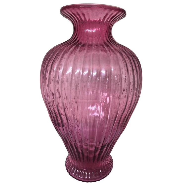 Cranberry 12" Flower Vase