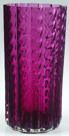 Cranberry 9" Ionic Vase