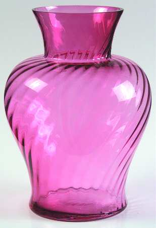 Cranberry 8" Flower Vase