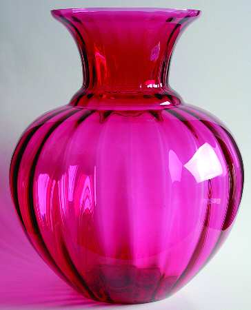 Cranberry 12" Flower Vase