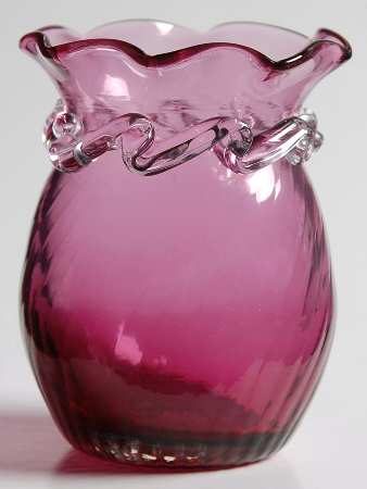 Cranberry 4" Flower Vase