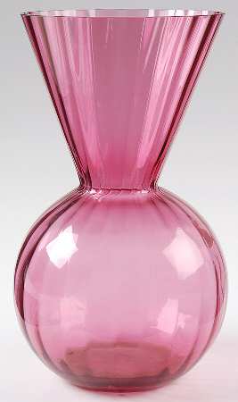 Cranberry 9" Flower Vase