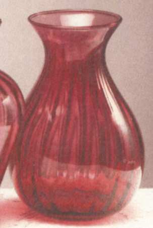 Cranberry 10" Balloon Vase