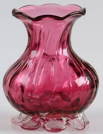 Cranberry 3" Bud Vase
