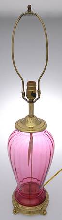 Cranberry 28" Electric Lamp Base