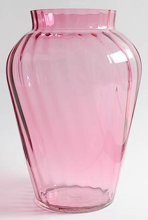 Cranberry 11" Flower Vase
