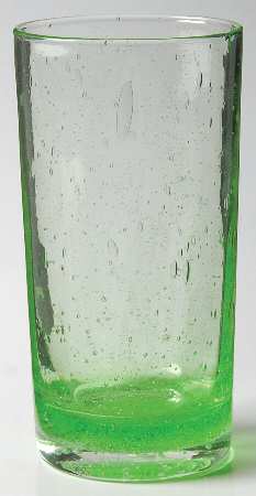 Bubble Glass Green Highball Glass