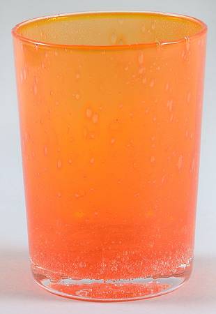 Bubble Glass Orange Double Old Fashioned