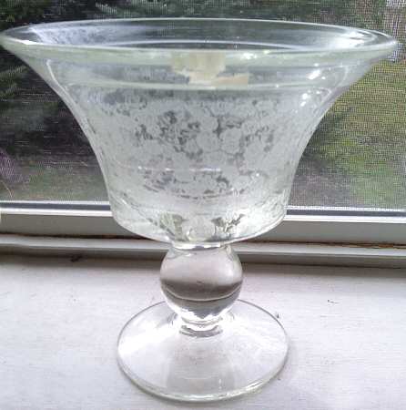 Bridal Wreath Footed Candy Dish No Lid