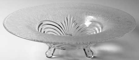 Spring Orchard Clear 12" 3-Toed Footed Bowl