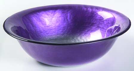 Pearlescent Aubergine and Silver Oatmeal Bowl