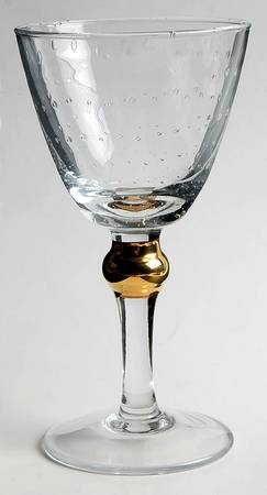 Gold Ball Wine Glass