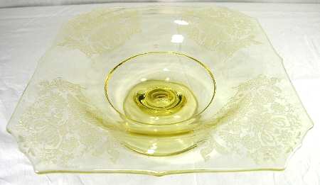 Gothic Garden Yellow 9" Round Footed Flared Bowl