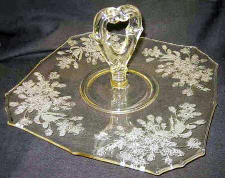 Ardith Yellow Center Handle Tray