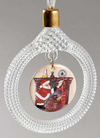 Princess House Christmas Ornament Filling Stocking- Por.&Crystal - With Box