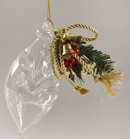Princess House Christmas Ornament Teadrop -With Flutes - No Box