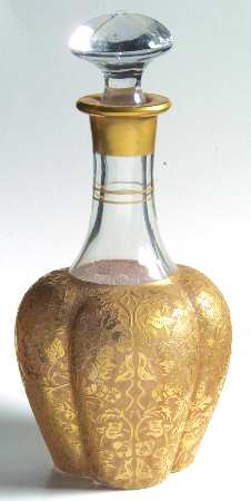 Spring Orchard Gold Decanter & Stopper