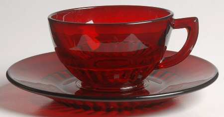 Glades Ruby Cup & Saucer Set
