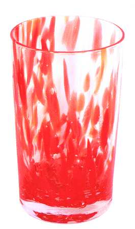 Confetti Rosso (Red) Highball Glass