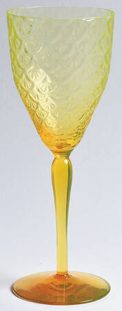 Turkey Tracks Vaseline by Pukeberg Glass