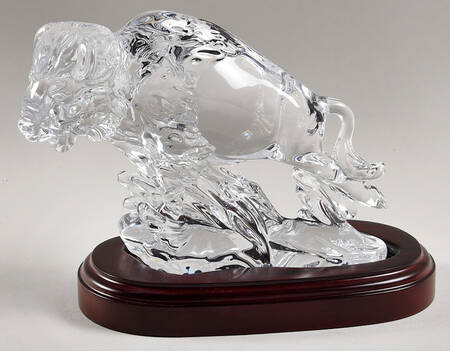 Animals & Figurines #6562 Bison with Wood Base