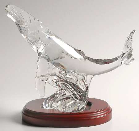Animals & Figurines Whale with Wood Base
