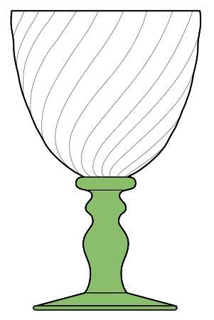 Palmyre Green Water Goblet