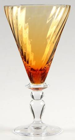 Palmyre Amber Tall Water Goblet