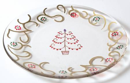 Holiday Gold Dessert Plate