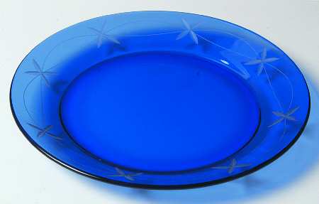 Contemporary Elegance Blue Luncheon Plate