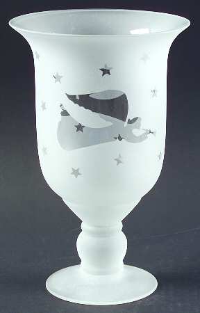 Angel 1 Piece Footed Hurricane/Candleholder