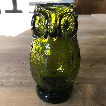 Pilgrim Glass Animals Owl Paperweight