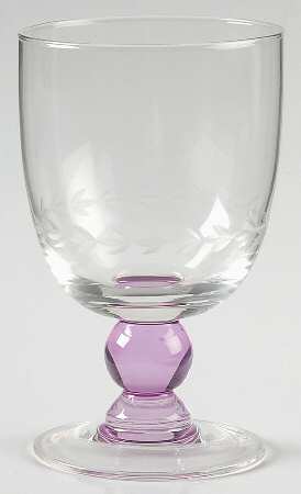 Options (Multicolored) Pink Water Goblet