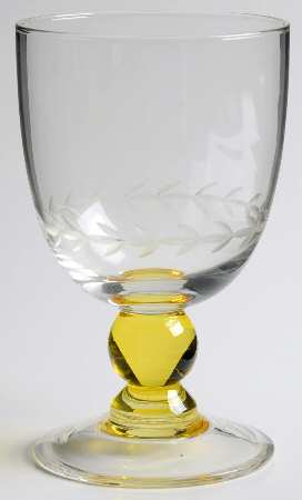 Options (Multicolored) Amber Water Goblet