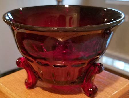 Nerva Ruby Mayonnaise Bowl, Bowl Only by Paden City