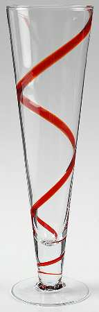 Swirline Red Pilsner Glass