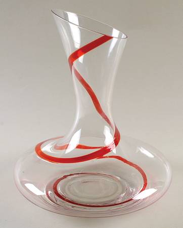 Swirline Red Open Decanter