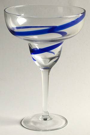 Swirline Cobalt Margarita Glass by Pier 1